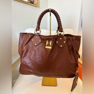 Halston Heritage Brown Leather Tote